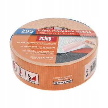 TAŚMA TYNKARSKA POMARAŃCZOWA SCLEY 48MM X 50M MOCNA 10-DNIOWA WYTRZYMAŁOŚĆ