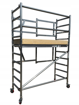 RUSZTOWANIE ALUMINIOWE JEZDNE PRZEGUBOWE AKSO EASY 75 WYSOKOŚĆ 3,7 METRA