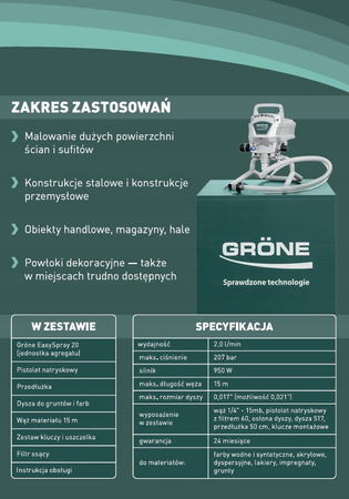 AGREGAT MALARSKI GRÖNE EASYSPRAY 20